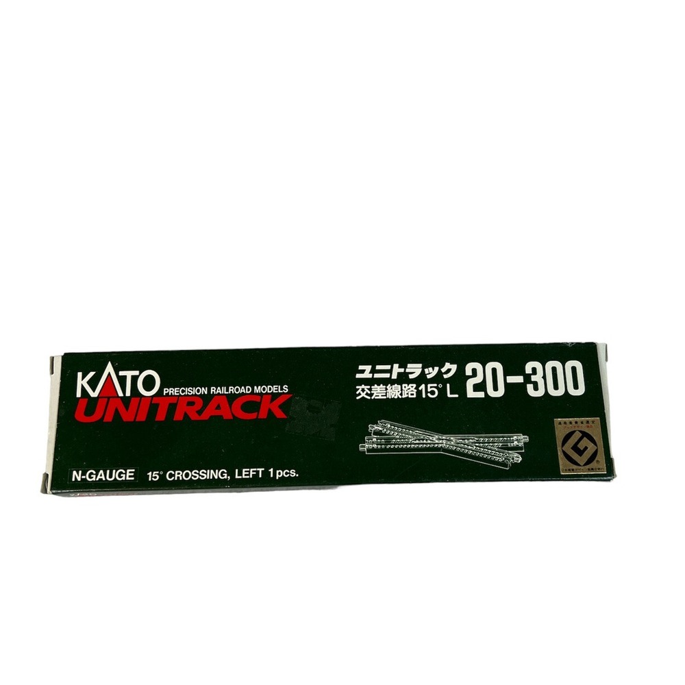 NEW N Kato #20-300 Unitrack 15 deg 7 5/16" 186mm Left Crossing
